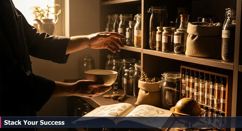 A chef's hands hovering over a pantry shelf with various ingredients, symbolizing the diverse funding options for tech training in Murfreesboro, TN.