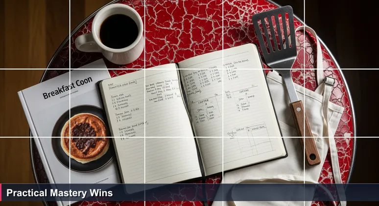A grease-stained notebook with handwritten tech fixes on a Worcester diner counter, symbolizing practical skills for high-paying tech careers without a degree.