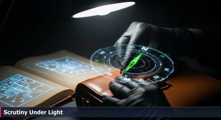 Hands carefully inspecting the stitching of a luxury handbag under bright light, symbolizing the scrutiny of Newark's cost of living versus tech salaries.