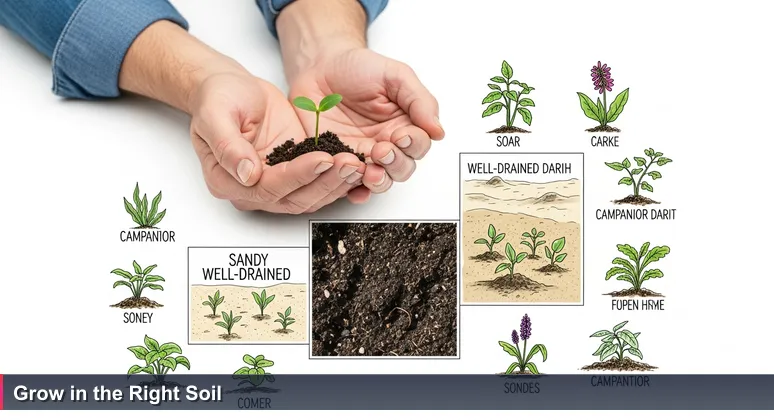 A gardener's hands holding a seedling over two types of soil, representing the choice of tech coworking spaces in Winston-Salem.