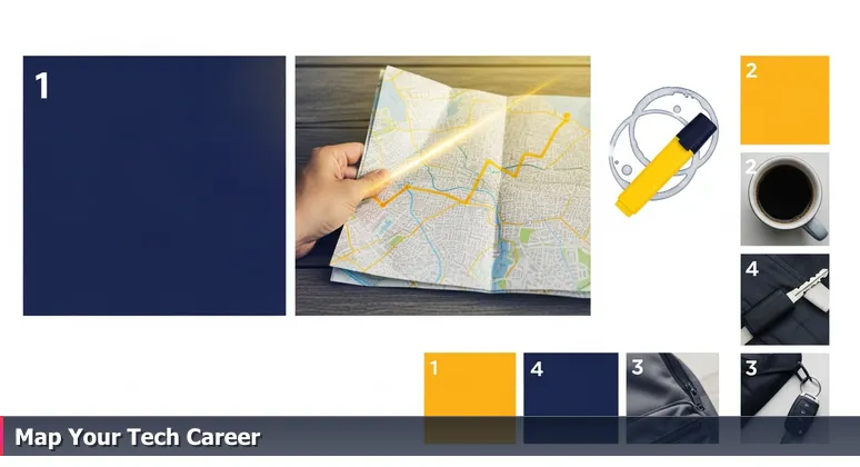 A hand holding a yellow highlighter over a detailed map of Kansas City and the Midwest, showing potential career routes on a wooden table with coffee stains.