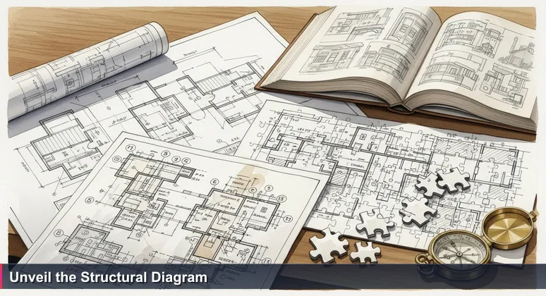 Close-up image of an architectural blueprint next to a detailed structural engineering diagram, illustrating the hidden factors behind AI salary structures in Pakistan.