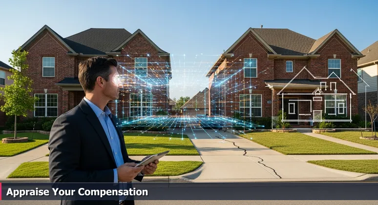 A real estate appraiser in Cincinnati compares two similar houses, illustrating the detailed assessment needed for AI salary evaluation in 2026.