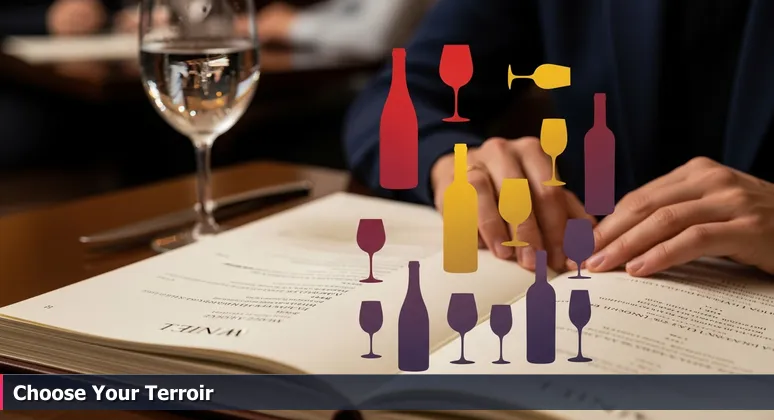 Hands resting on an open wine list in a dimly lit restaurant, symbolizing the careful choice of AI engineering careers in Fairfield, CA for 2026.