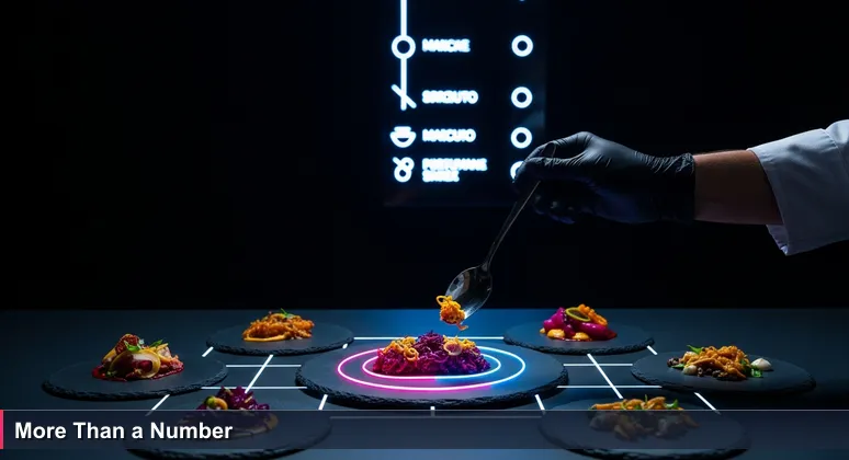 A hand holding a tasting spoon over a plated dish with a menu in the background, representing tech salary evaluation in San Antonio.