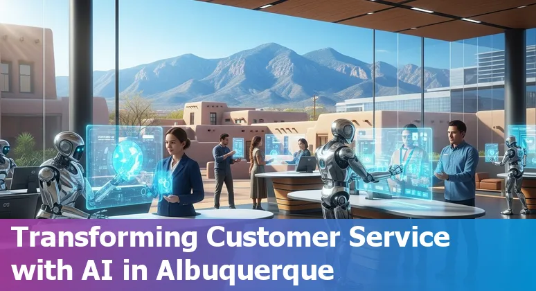Customer service professional using AI chatbot software in Albuquerque, New Mexico in 2025