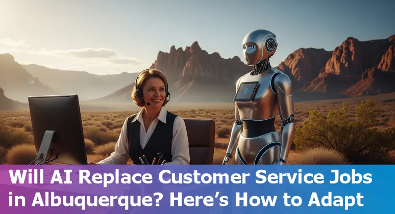 Customer service agent using AI tools in Albuquerque, New Mexico call center