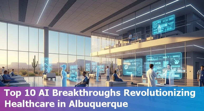Healthcare professionals using AI technology in Albuquerque hospital setting