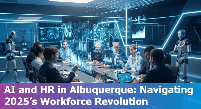 HR professional analyzing AI tools in an Albuquerque, New Mexico office setting in 2025
