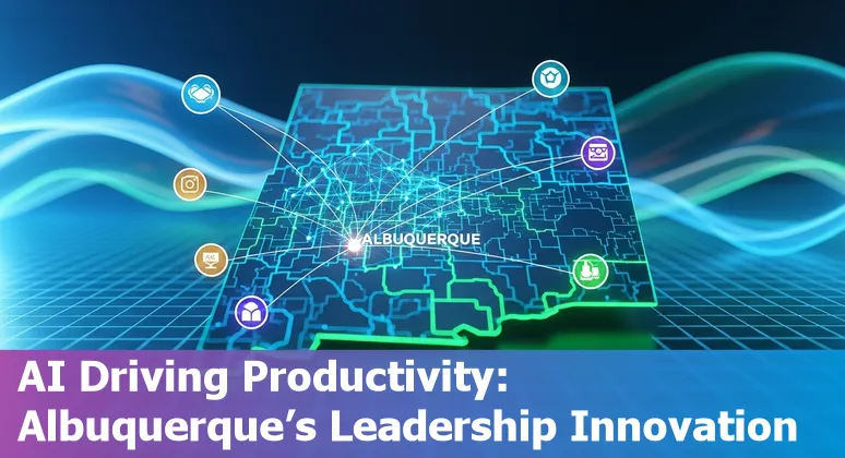 Leadership professionals in Albuquerque, New Mexico using AI technology to enhance productivity and innovation