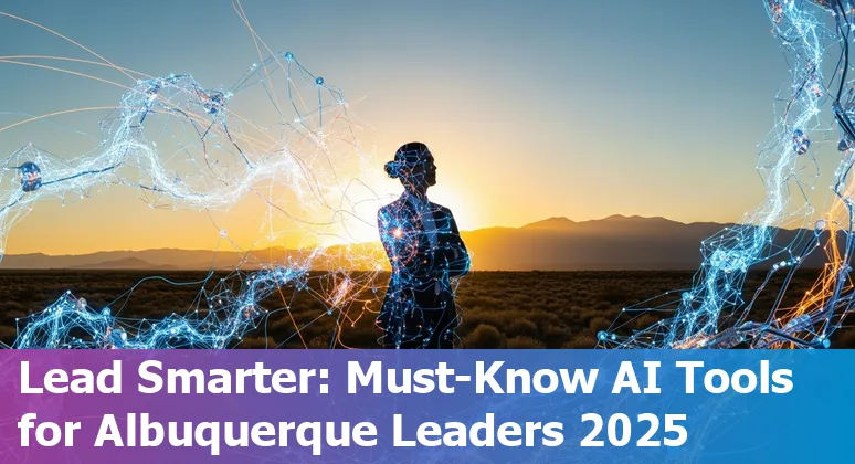 Illustration showing AI technology aiding leadership professionals in Albuquerque