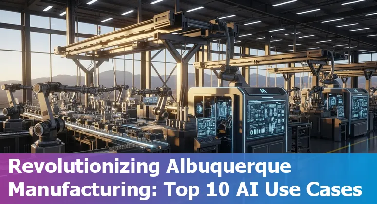 AI-driven manufacturing processes and robots in an Albuquerque factory
