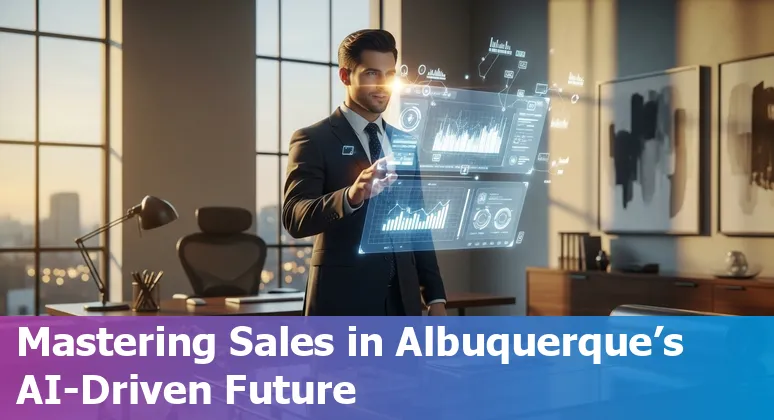 Illustration of AI-supported sales professionals working in Albuquerque, New Mexico in 2025