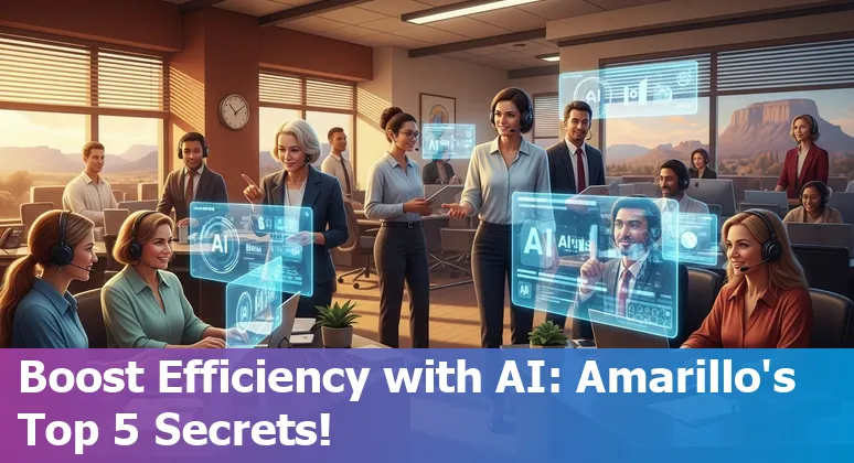 Customer service professional in Amarillo using AI tools on a computer in 2025.