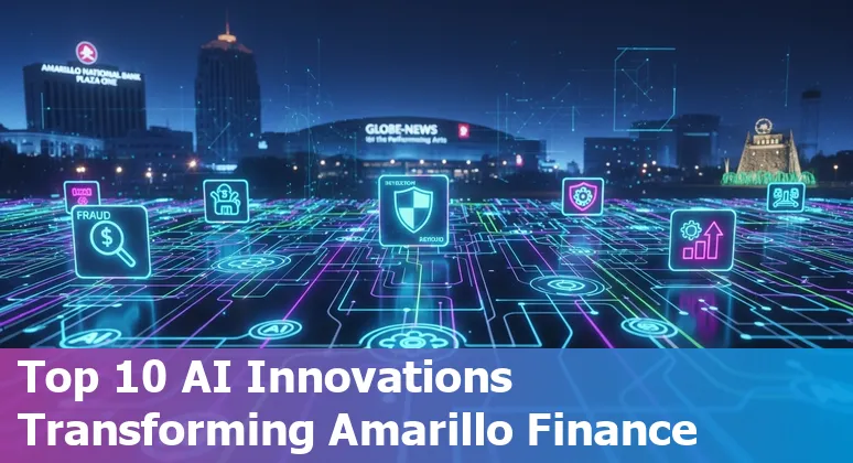 A financial services worker in Amarillo, Texas using AI-powered analytics on a computer.