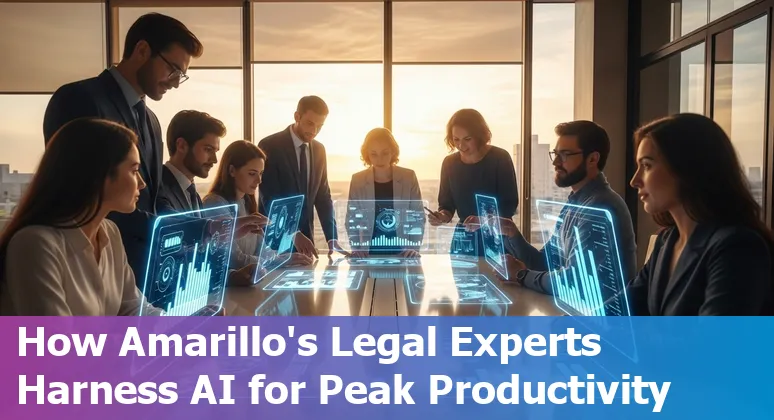 Legal professionals in Amarillo, Texas using AI technology to improve productivity and client service in a law office setting