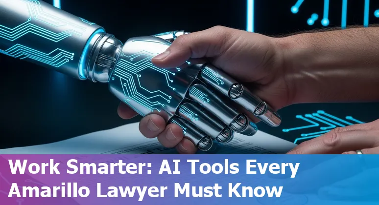 Legal professional using AI prompts on computer in Amarillo, Texas office in 2025