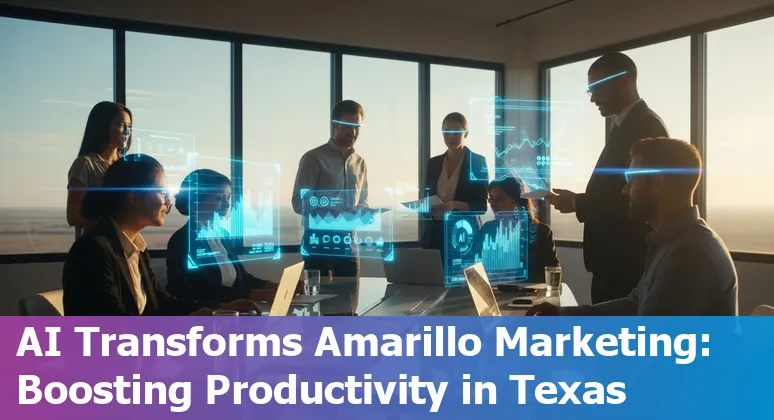 Marketing professionals in Amarillo, Texas using AI digital tools to enhance productivity