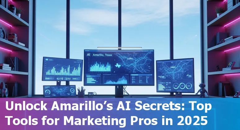 AI marketing technology concept with Amarillo, Texas cityscape