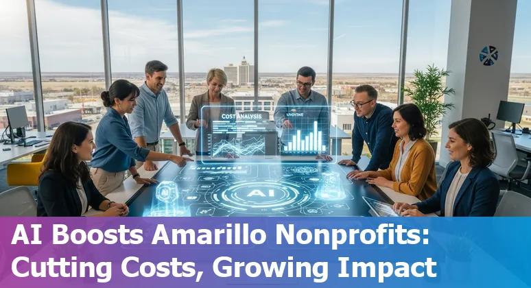 Graph showing AI-driven cost savings and efficiency improvements for non-profits in Amarillo, Texas