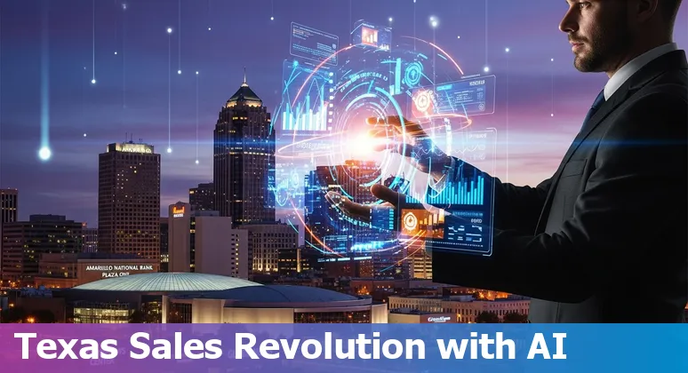 Sales professionals in Amarillo, Texas using AI technology to boost productivity and customer engagement