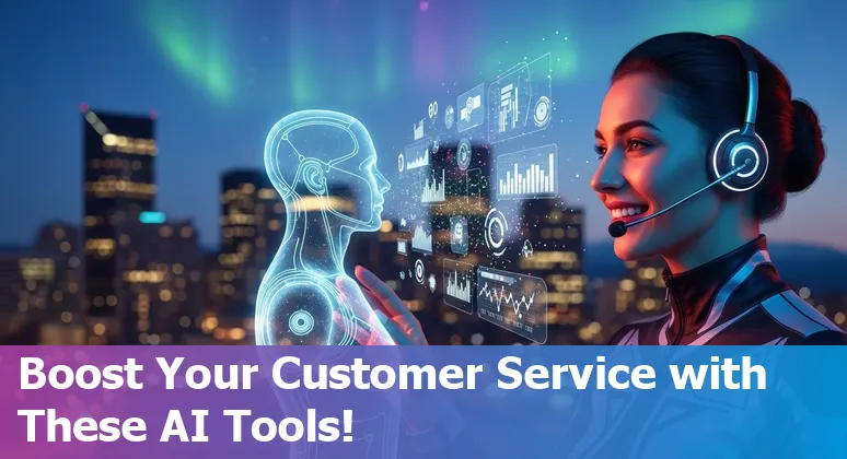 Illustration showing top AI tools for customer service professionals in Anchorage in 2025.