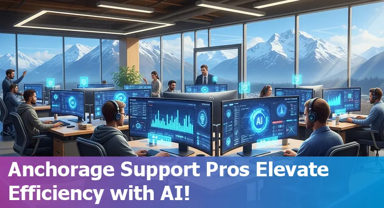 Customer support professionals in Anchorage, Alaska using AI technology to boost productivity