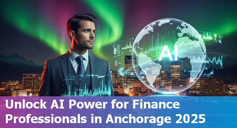 Finance professional using AI tools on a laptop in an Anchorage, Alaska office in 2025