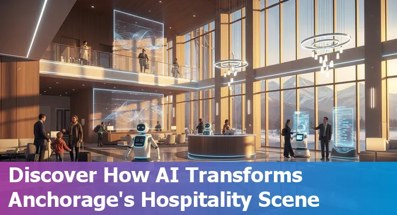 AI technology integration in Anchorage hospitality industry with smart hotel room and robot concierge