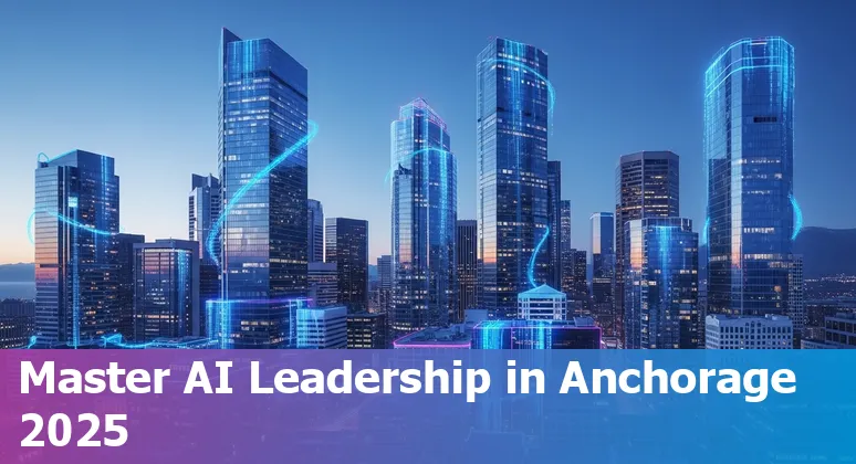 Leadership professional utilizing AI tools at an Anchorage, Alaska office in 2025