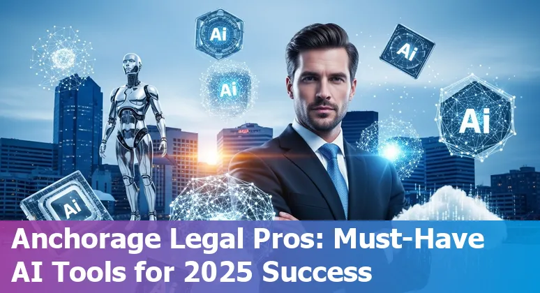 Artificial intelligence technology concept with a gavel symbolizing AI in law in Anchorage, Alaska