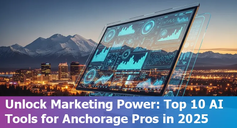 Collage of logos representing the top 10 AI marketing tools for Anchorage professionals in 2025