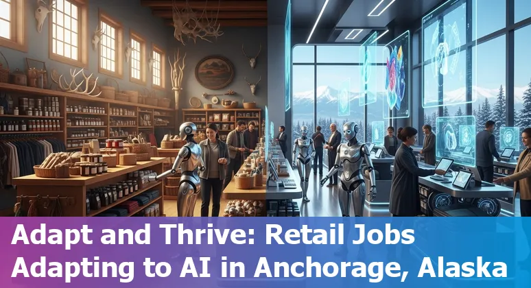 Retail workers using AI technology in a store in Anchorage, Alaska