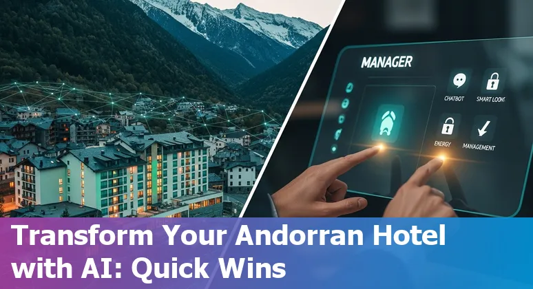 Hotel staff using tablet for AI-driven check-in at a hotel in Andorra (Hotel Roc Blanc example)