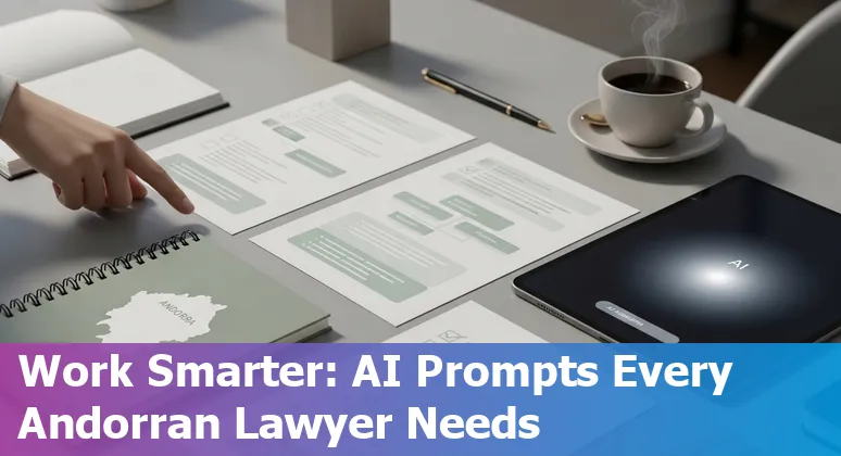 Legal professional in Andorra using AI on a laptop with Catalan Civil Code and local court on screen.