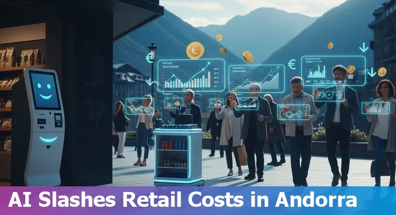 AI-powered retail solutions in Andorra storefront showing automation, forecasting and customer-service bots