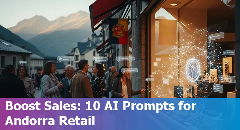Shopper in an Andorra store viewing AI-powered personalized product recommendations on a mobile device