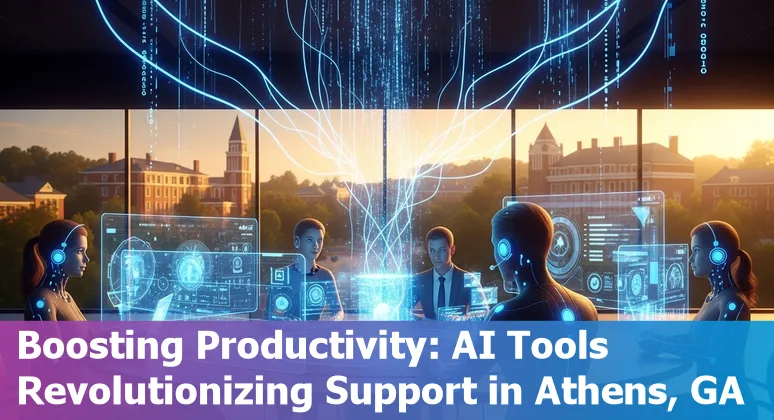 Customer support professionals using AI tools in Athens, Georgia to enhance productivity and service quality