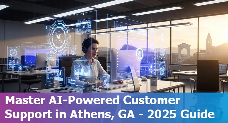 Customer support professional using AI tools in Athens, Georgia office in 2025