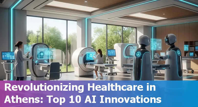 AI technology icons representing top healthcare applications in Athens, Georgia