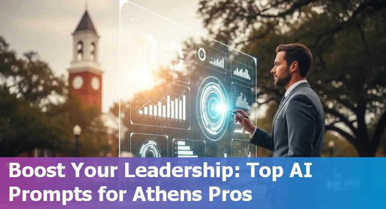 Leadership professional using AI tools in an office setting in Athens, Georgia, USA in 2025