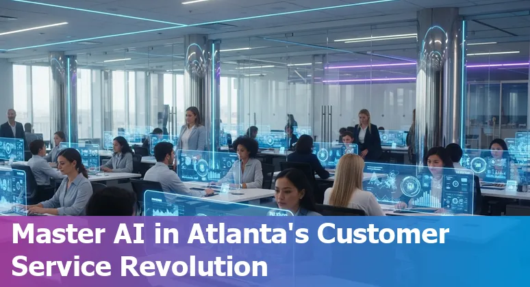 Customer service professional using AI tools in Atlanta, Georgia office in 2025