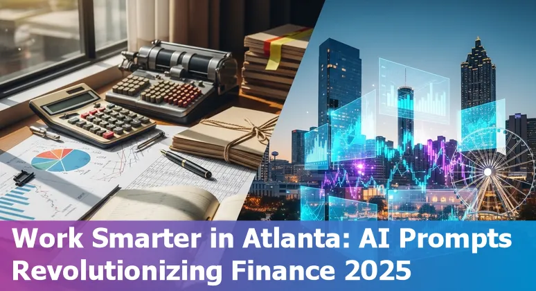 Finance professional working with AI-powered tools in an Atlanta office in 2025