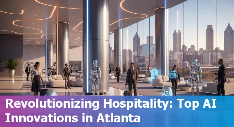 AI technology transforming hospitality services in Atlanta hotels with chatbots and robots.