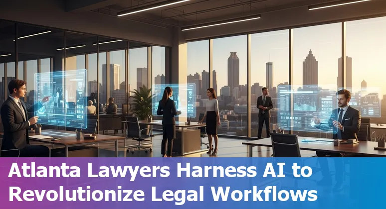 Legal professionals in Atlanta, Georgia, using AI technology to enhance productivity in law firms.