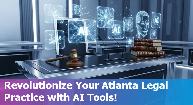 Legal professional using AI tools on a laptop in Atlanta law office