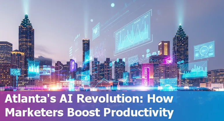 Marketing professionals in Atlanta, Georgia utilizing AI technology to increase productivity and optimize marketing strategies.