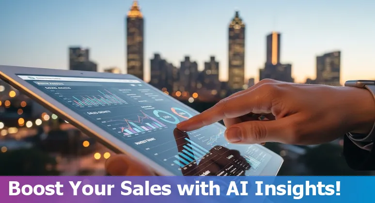 Sales professional using AI technology to boost productivity in Atlanta, Georgia, US