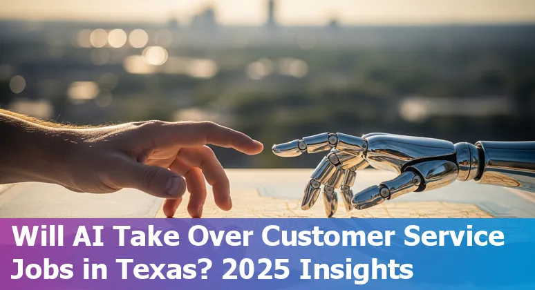Customer service representative using AI tools in Austin, Texas office