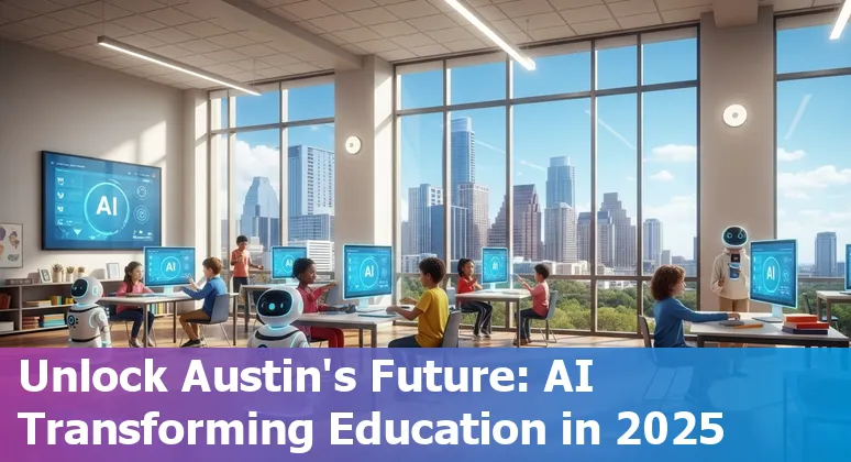 AI technology in Austin Texas education in 2025 with students and educators using digital tools